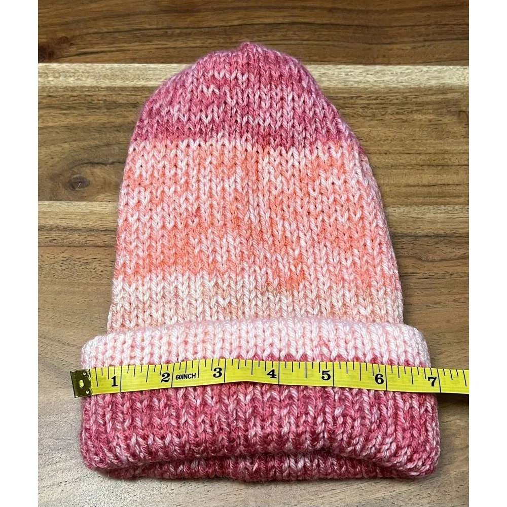 Handmade Pink Ombré Beanie Hat